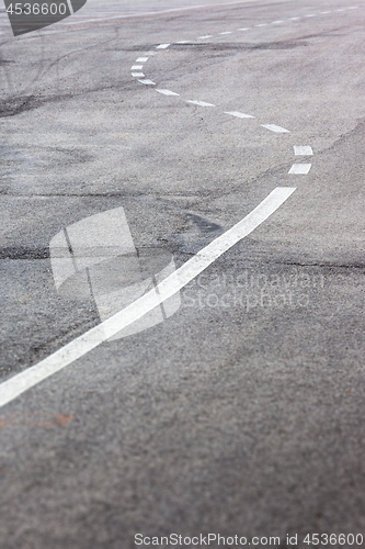 Image of typical road with S shape line