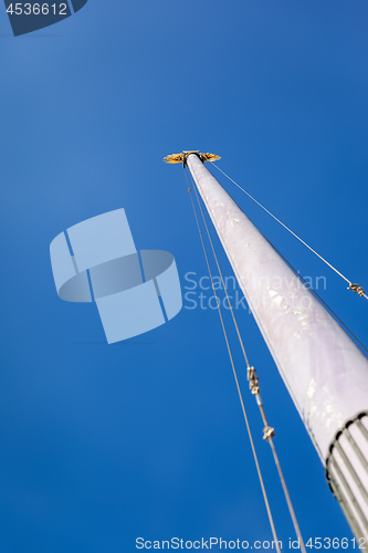 Image of flagpole at town hall Vienna Austria