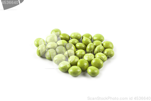 Image of Green candies group isolated on white background.