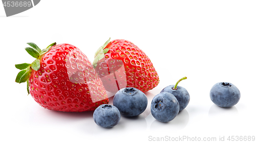 Image of fresh berries on white background