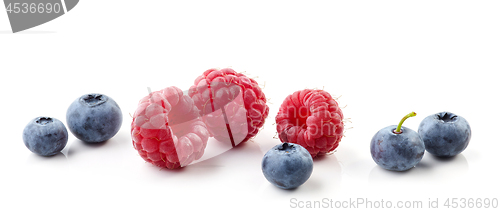 Image of fresh berries on white background