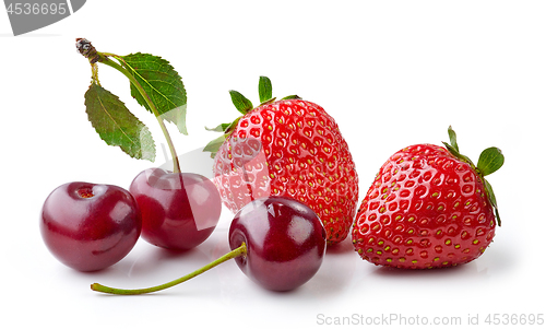 Image of fresh berries on white background