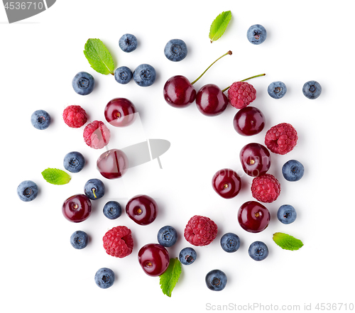 Image of composition of fresh berries