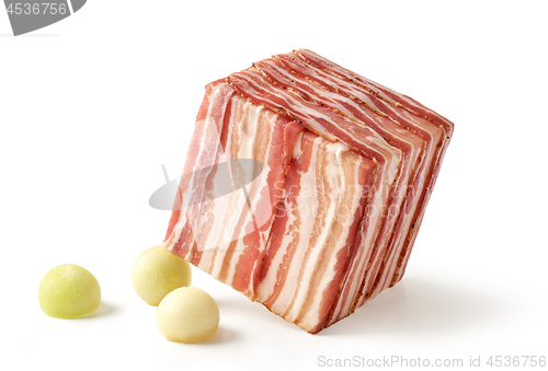 Image of cube of prosciutto slices