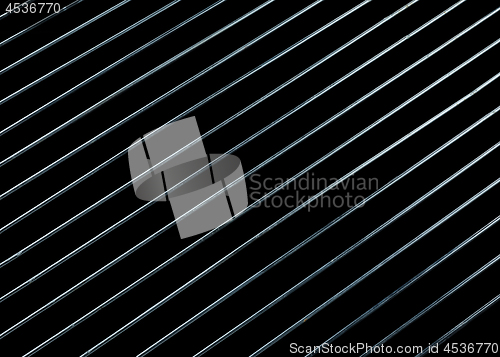 Image of steel ggrating isolated on black background