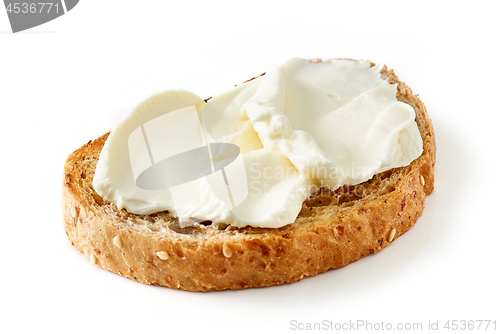 Image of toasted bread with cream cheese