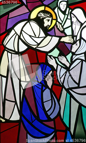 Image of 8th Stations of the Cross, Jesus meets the daughters of Jerusalem