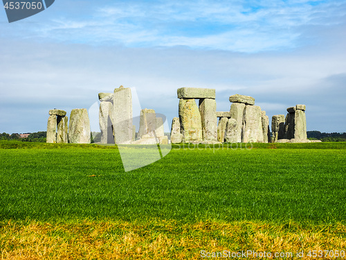 Image of HDR Stonehenge monument in Amesbury