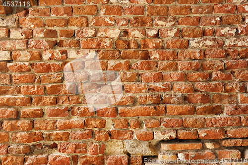 Image of texture of old cracked brick wall