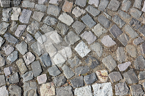 Image of cubic stone pavement on the street