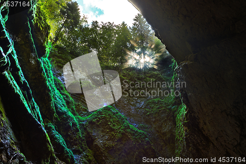 Image of entrance in Scarisoara cave