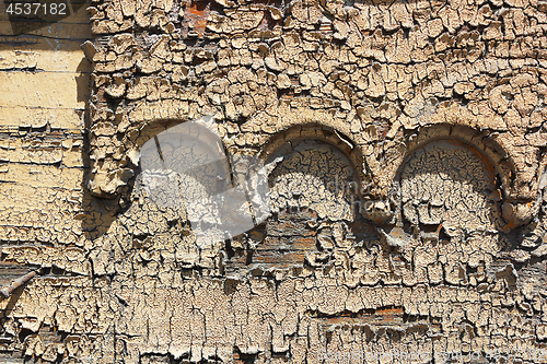 Image of detail on old wooden house
