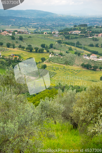 Image of beautiful scenery landscape in the Marche Italy