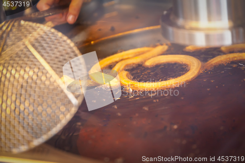 Image of deep fry some churros