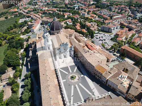 Image of flight over Basilica della Santa Casa Loreto Italy