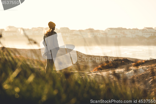 Image of Woman enjoying the view