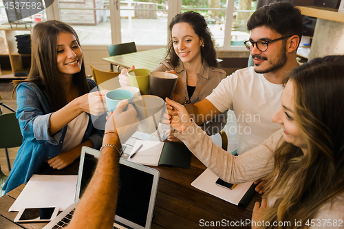 Image of Students making a toast