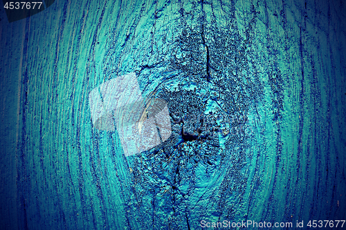 Image of blue painted spruce wood plank