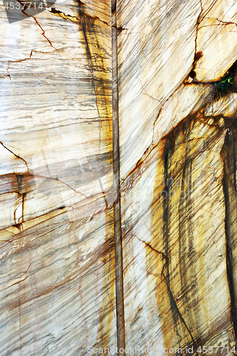 Image of marble wall detail in stone quarry