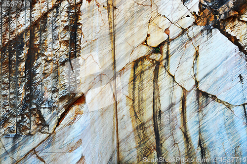 Image of detail of natural marble on quarry