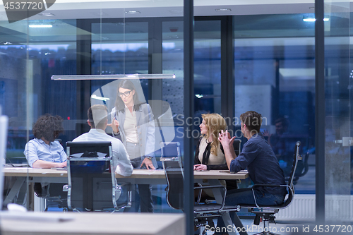 Image of Startup Business Team At A Meeting at modern office building