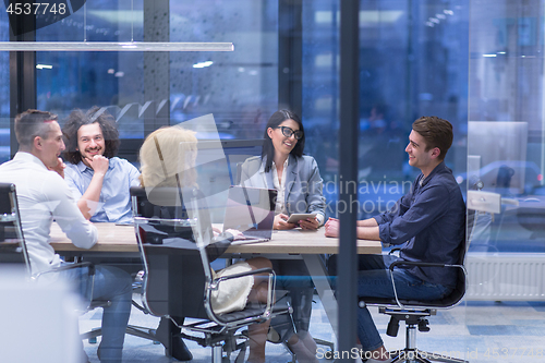 Image of Startup Business Team At A Meeting at modern office building