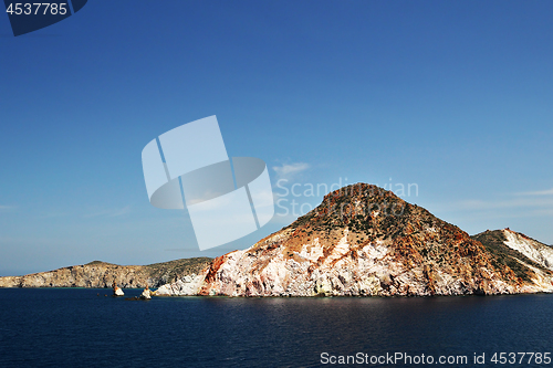 Image of shore of Milos island in Greece