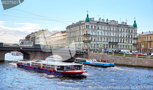 Image of Panoramic view of Fontanka river, St.Petersburg