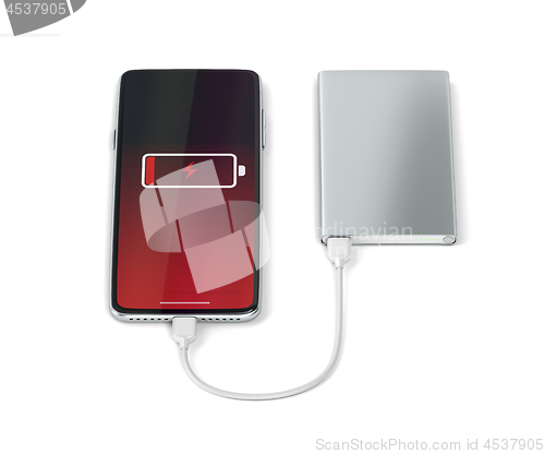 Image of Charging smartphone with a power bank