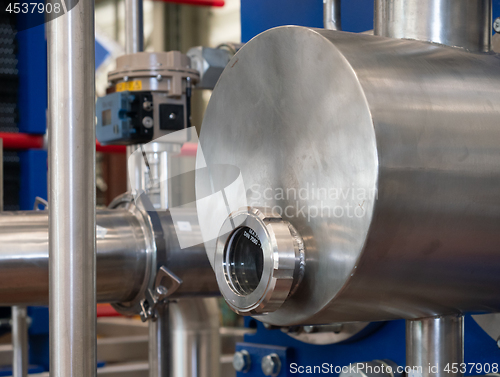 Image of Stainless steel tank with sight glass