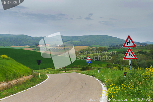 Image of Winding road in Tuscana, Italy