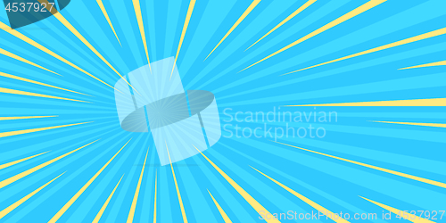 Image of pop art sun blue background