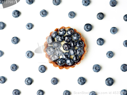 Image of blueberry tart and blueberry pattern