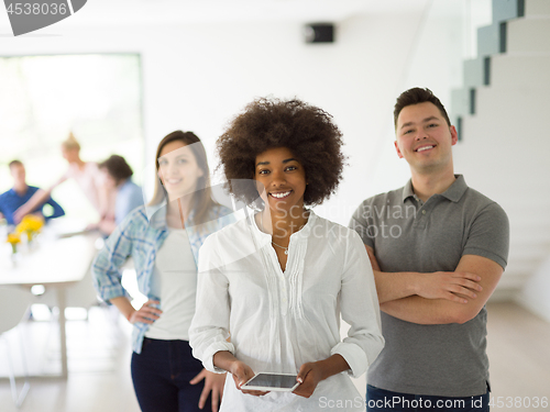 Image of Multiethnic startup Business Team At A Meeting at modern office 