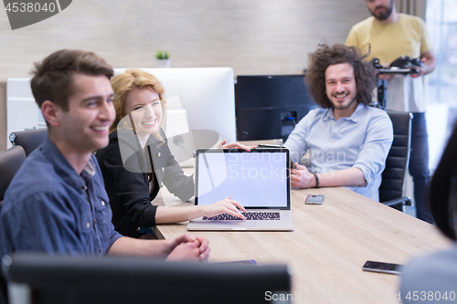 Image of Startup Business Team At A Meeting at modern office building