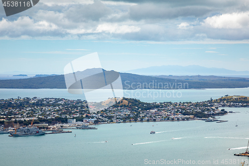 Image of view to the Auckland harbour New Zealand