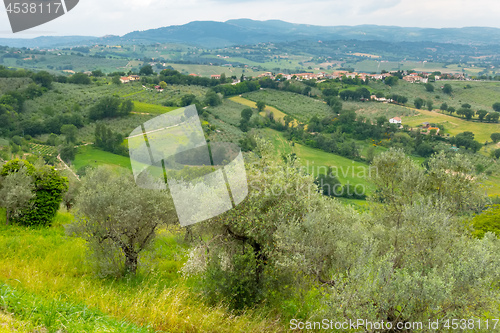 Image of beautiful scenery landscape in the Marche Italy