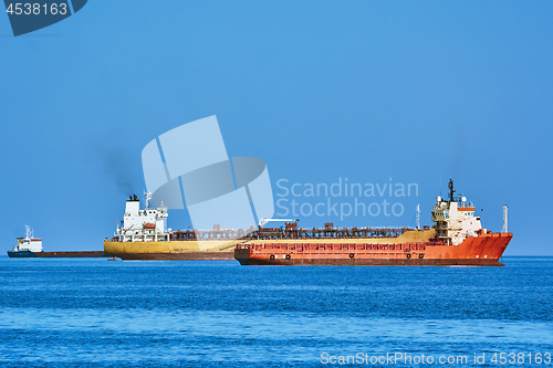 Image of Cargo Ships at Anchorage