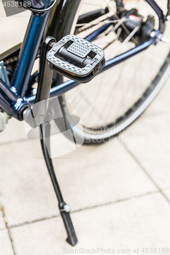 Image of Bicycle - detail of pedal with gear and chain