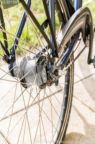 Image of Bicycle - detail of gear and chain 