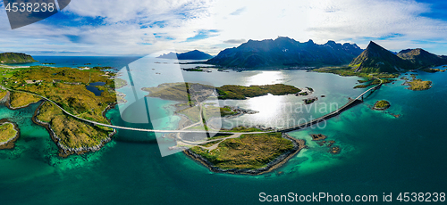 Image of Fredvang Bridges Panorama Lofoten islands