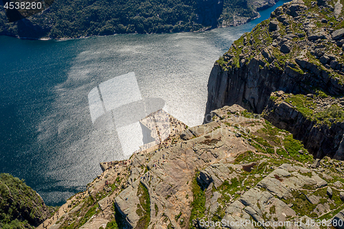 Image of Pulpit Rock Preikestolen Beautiful Nature Norway