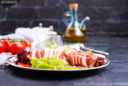 Image of salad with smoked meat
