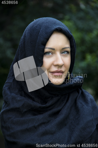 Image of Muslim lady in scarf
