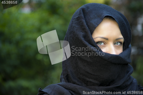 Image of Muslim lady in scarf