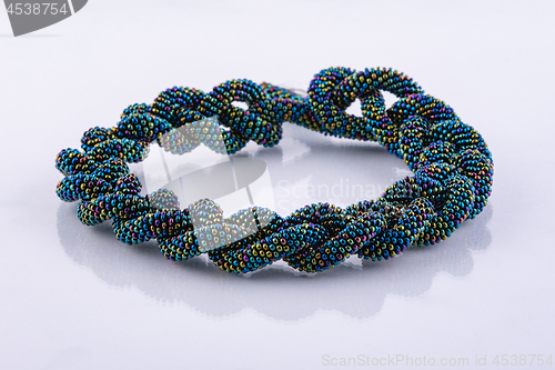 Image of Handmade designer multi-colored bead bracelet