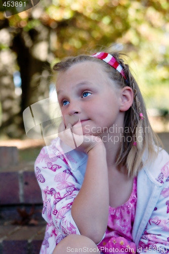 Image of wistful young girl