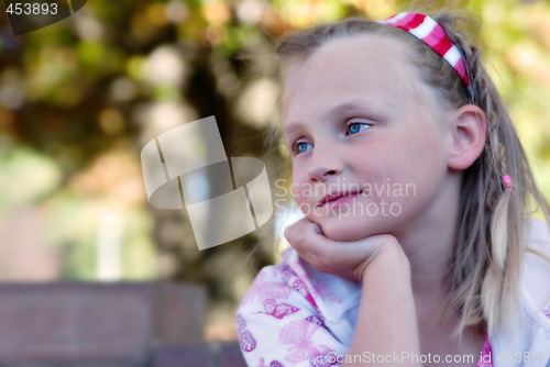 Image of wistful young girl