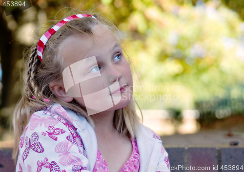 Image of wistful young girl