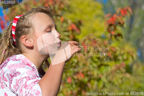 Image of blowing bubbles